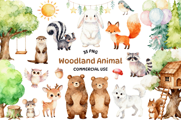 Cute Woodland Animal Clipart Watercolor: A Strategic Asset for Design and Branding