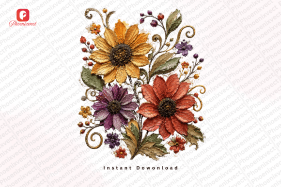 Elevating Creative Projects with Hand Painted Bouquet Sunflower PNG Artistry