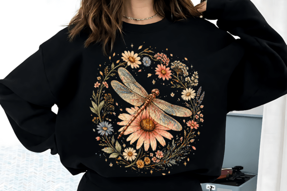 Embracing Vintage Nature: The Art and Utility of Dragonfly Floral PNG Designs