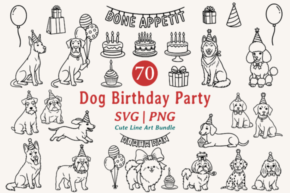 Evaluating the Dog Breed Birthday Party SVG Clipart Bundle for DIY Pet Celebrations