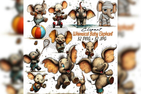 Evaluating the Whimsical Baby Elephant Clipart Set for Creative Projects