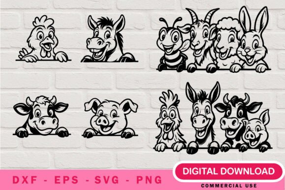 Funny Farm Animals Peeking SVG Bundle: A Practical Guide for Crafters and Sellers