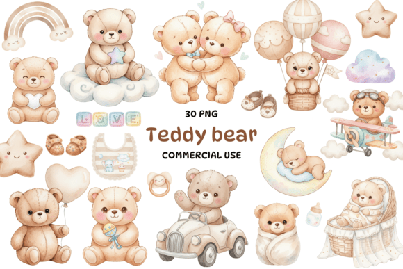 Integrating the Cute Teddy Bear Clipart Bundle Kawaii into Your Creative Workflow