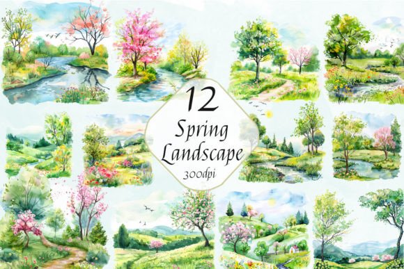 Understanding Watercolor Spring Landscape Clipart for Creative Projects