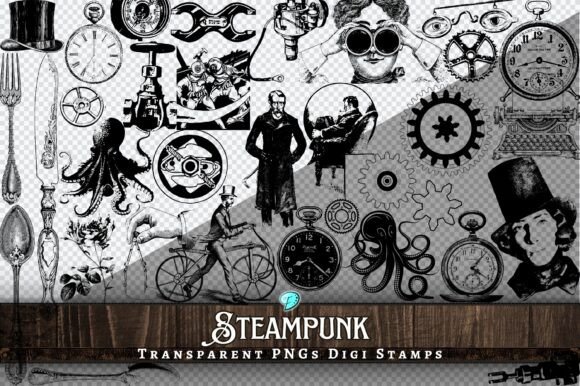 Unlocking Creative Potential with Steampunk Digi Stamps Clipart