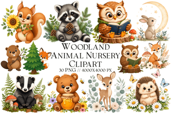 Woodland Animal Nursery Clipart Guide